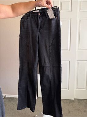Judy Blue Black Wide-Leg Flare Jeans